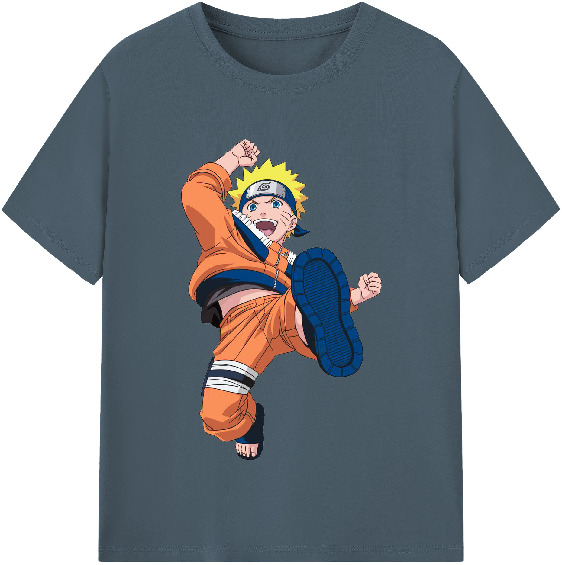 （画像用） NARUTO -ナルト- うずまき ナルト Uzumaki Naruto 綿100％半袖Tシャツ（フロントプリント）